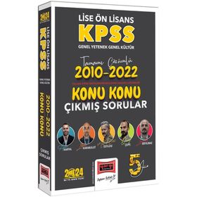 Yargı 2024 KPSS Lise Ön Lisans Genel Yetenek Genel Kültür 2010-2022 Tamamı Çözümlü Konu Konu Çıkmış Sorular