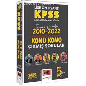Yargı 2024 KPSS Lise Ön Lisans Genel Yetenek Genel Kültür 2010-2022 Tamamı Çözümlü Konu Konu Çıkmış Sorular
