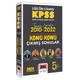 Yargı 2024 KPSS Lise Ön Lisans Genel Yetenek Genel Kültür 2010-2022 Tamamı Çözümlü Konu Konu Çıkmış Sorular