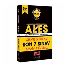 Yargı Yayınevi 2022 Ales Ekonomik Seri Tamamı Çözümlü Çıkmış Sorular Son 7 Sınav