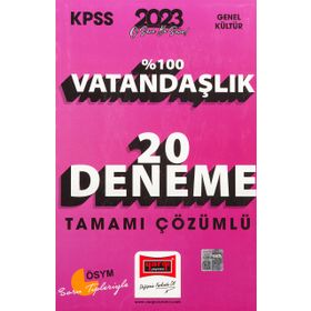 Yargı Yayınevi 2023 KPSS Vatandaşlık Tamamı Çözümlü 20 Deneme