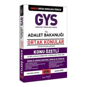 Yargı Yayınları 2020 GYS T. C. Adalet Bakanlığı Ortak Konular Konu Özetli Açıklamalı Görevde Yükselme