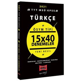 Yargı Yayınları 2021 Tyt Msü Kpss Türkçe Ösym Tipi 15x40 Denemeler