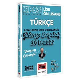 Yargı Yayınları 2022 KPSS Lise Ön Lisans Türkçe Konularına Göre Düzenlenmiş Çıkmış Sorular