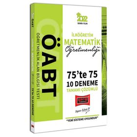 Yargı Yayınları 2022 ÖABT İlköğretim Matematik Öğretmenliği 75te 75 Tamamı Çözümlü 10 Deneme