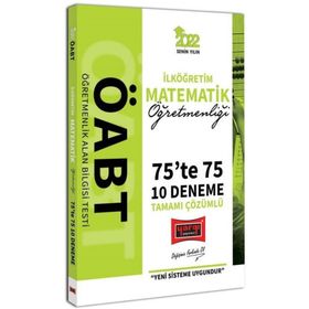 Yargı Yayınları 2022 ÖABT İlköğretim Matematik Öğretmenliği 75te 75 Tamamı Çözümlü 10 Deneme