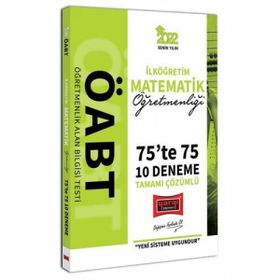 Yargı Yayınları 2022 ÖABT İlköğretim Matematik Öğretmenliği 75te 75 Tamamı Çözümlü 10 Deneme