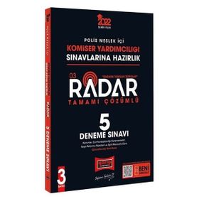 Yargı Yayınları 2022 Polis Meslek İçi Komiser Yardımcılığı Sınavlarına Hazırlık Tamamı Çözümlü Radar 5 Deneme