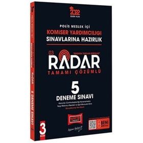 Yargı Yayınları 2022 Polis Meslek İçi Komiser Yardımcılığı Sınavlarına Hazırlık Tamamı Çözümlü Radar 5 Deneme