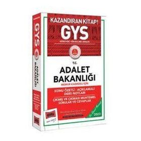 Yargı Yayınları - 2023 Adalet Bakanlığı Gys Memur Kadrosu İçin Konu Özetli Açıklamalı Ders Notları Çıkması Muhtemel Sorular ve Cevaplar