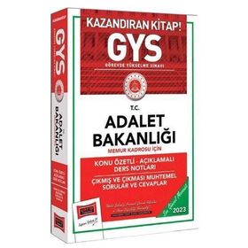 Yargı Yayınları - 2023 Adalet Bakanlığı Gys Memur Kadrosu İçin Konu Özetli Açıklamalı Ders Notları Çıkması Muhtemel Sorular ve Cevaplar