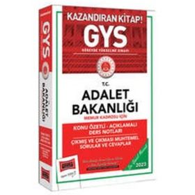 Yargı Yayınları - 2023 Adalet Bakanlığı Gys Memur Kadrosu İçin Konu Özetli Açıklamalı Ders Notları Çıkması Muhtemel Sorular ve Cevaplar