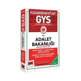 Yargı Yayınları - 2023 Adalet Bakanlığı Gys Memur Kadrosu İçin Konu Özetli Açıklamalı Ders Notları Çıkması Muhtemel Sorular ve Cevaplar