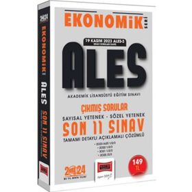 Yargı Yayınları 2024 ALES Çözümlü Son 11 Sınav Ekonomik Seri Çıkmış Sorular Tamamı