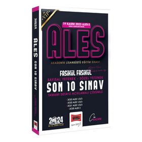 Yargı Yayınları 2024 ALES Son 10 Sınav Çıkmış Sorular 19 Kasım 2023 ALES-3 Dahil Fasikül Fasikül