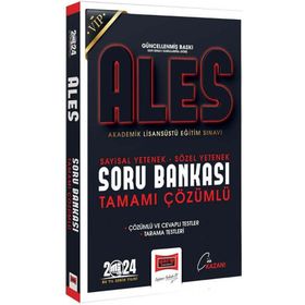 Yargı Yayınları 2024 Ales Vip Sayısal Sözel Yetenek Tamamı Çözümlü Soru Bankası