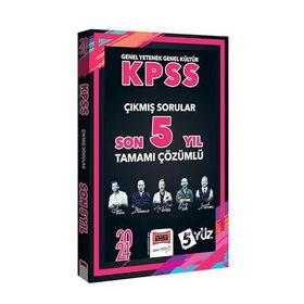 Yargı Yayınları - 2024 KPSS 5 Yüz GK-GY Tüm Dersler Son 5 Yıl Tamamı Çözümlü Çıkmış Sorular