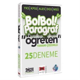 Yargı Yayınları 2024 KPSS ALES DGS YKS MSÜ Bol Bol Öğreten Paragraf Tamamı Çözümlü 25 Deneme