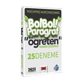 Yargı Yayınları 2024 KPSS ALES DGS YKS MSÜ Bol Bol Öğreten Paragraf Tamamı Çözümlü 25 Deneme