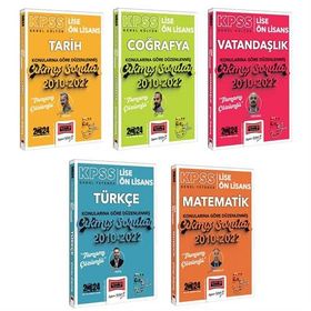 Yargı Yayınları 2024 KPSS Lise Ön Lisans Genel Yetenek Konularına Göre Düzenlenmiş 2010-2022 Tamamı Çözümlü Çıkmış Sorular Seti