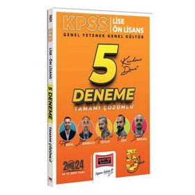 Yargı Yayınları 2024 KPSS Lise Ön Lisans GK-GY 5 Yüz Ekibi Tüm Dersler Tamamı Çözümlü 5 Deneme