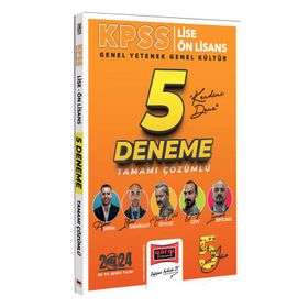 Yargı Yayınları 2024 KPSS Lise Ön Lisans GK-GY 5 Yüz Ekibi Tüm Dersler Tamamı Çözümlü 5 Deneme