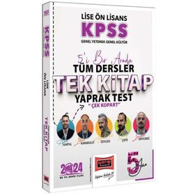 Yargı Yayınları - 2024 KPSS Lise Ön Lisans GK-GY 5Yüz Ekibi Tüm Dersler Tek Kitap Çek Kopart Yaprak Test
