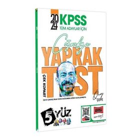Yargı Yayınları - 2024 KPSS Tüm Adaylar İçin 5 Yüz Coğrafya Çek Kopart Yaprak Test