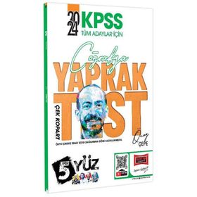 Yargı Yayınları - 2024 KPSS Tüm Adaylar İçin 5 Yüz Coğrafya Çek Kopart Yaprak Test