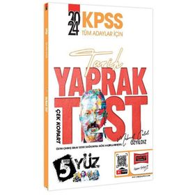 Yargı Yayınları - 2024 KPSS Tüm Adaylar İçin 5 Yüz Tarih Çek Kopart Yaprak Test