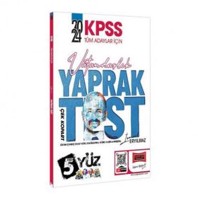Yargı Yayınları - 2024 KPSS Tüm Adaylar İçin 5 Yüz Vatandaşlık Çek Kopart Yaprak Test