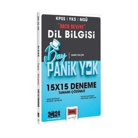 Yargı Yayınları 2024 KPSS YKS MSÜ Bay Panik Yok Dil Bilgisi Orta Seviye Tamamı Çözümlü 15x15 Deneme