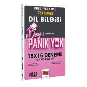 Yargı Yayınları 2024 KPSS YKS MSÜ Bay Panik Yok Dil Bilgisi Zor Seviye Tamamı Çözümlü 15x15 Deneme