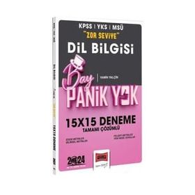 Yargı Yayınları 2024 KPSS YKS MSÜ Bay Panik Yok Dil Bilgisi Zor Seviye Tamamı Çözümlü 15x15 Deneme