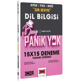 Yargı Yayınları 2024 KPSS YKS MSÜ Bay Panik Yok Dil Bilgisi Zor Seviye Tamamı Çözümlü 15x15 Deneme