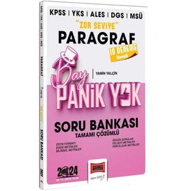 Yargı Yayınları 2024 KPSS YKS MSÜ Bay Panik Yok Paragraf Zor Seviye Tamamı Çözümlü Soru Bankası