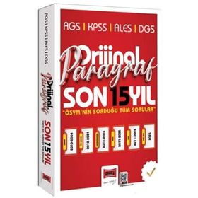 Yargı Yayınları 2026 KPSS AGS ALES DGS Orijinal Paragraf 15 Yıl Çıkmış Sorular