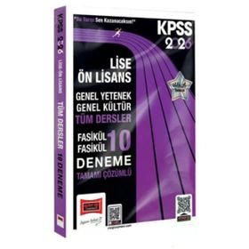 Yargı Yayınları 2026 KPSS GK-GY Lise Ön Lisans Tüm Dersler Fasikül Fasikül Tamamı Çözümlü 10 Deneme