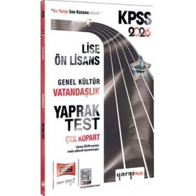 Yargı Yayınları 2026 KPSS Lise Ön Lisans Genel Kültür Vatandaşlık Çek Kopart Yaprak Test