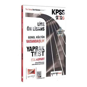Yargı Yayınları 2026 KPSS Lise Ön Lisans Genel Kültür Vatandaşlık Çek Kopart Yaprak Test