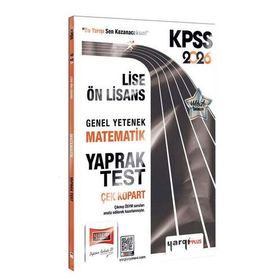 Yargı Yayınları 2026 KPSS Lise Ön Lisans Genel Yetenek Matematik Çek Kopart Yaprak Test