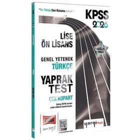 Yargı Yayınları 2026 KPSS Lise Ön Lisans Genel Yetenek Türkçe Çek Kopart Yaprak Test