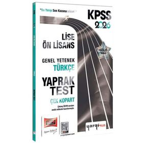 Yargı Yayınları 2026 KPSS Lise Ön Lisans Genel Yetenek Türkçe Çek Kopart Yaprak Test