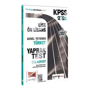 Yargı Yayınları 2026 KPSS Lise Ön Lisans Genel Yetenek Türkçe Çek Kopart Yaprak Test