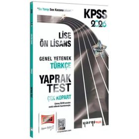 Yargı Yayınları 2026 KPSS Lise Ön Lisans Genel Yetenek Türkçe Çek Kopart Yaprak Test