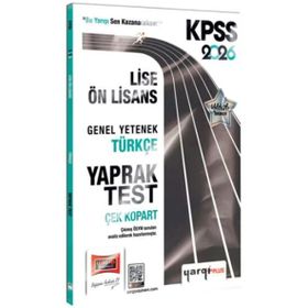 Yargı Yayınları 2026 KPSS Lise Ön Lisans Genel Yetenek Türkçe Çek Kopart Yaprak Test