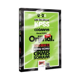 Yargı Yayınları 2026 KPSS Lise Önlisans Coğrafya Orijinal 2010-2024 Konu Konu Çıkmış Sorular