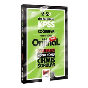 Yargı Yayınları 2026 KPSS Lise Önlisans Coğrafya Orijinal 2010-2024 Konu Konu Çıkmış Sorular