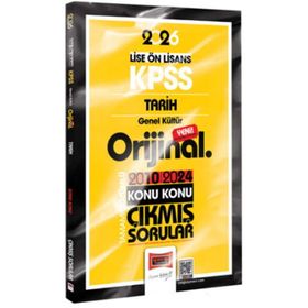 Yargı Yayınları 2026 KPSS Lise Önlisans Tarih Orijinal 2010-2024 Konu Konu Çıkmış Sorular