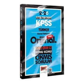 Yargı Yayınları 2026 KPSS Lise Önlisans Türkçe Orijinal 2010-2024 Konu Konu Çıkmış Sorular